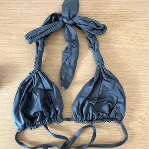 L/V Monday swimwear Tulum bikini top. Storm blue